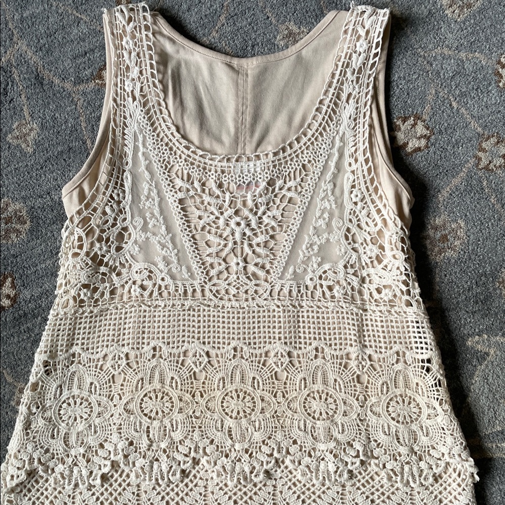 Noelle Sleeveless Lace Tunic